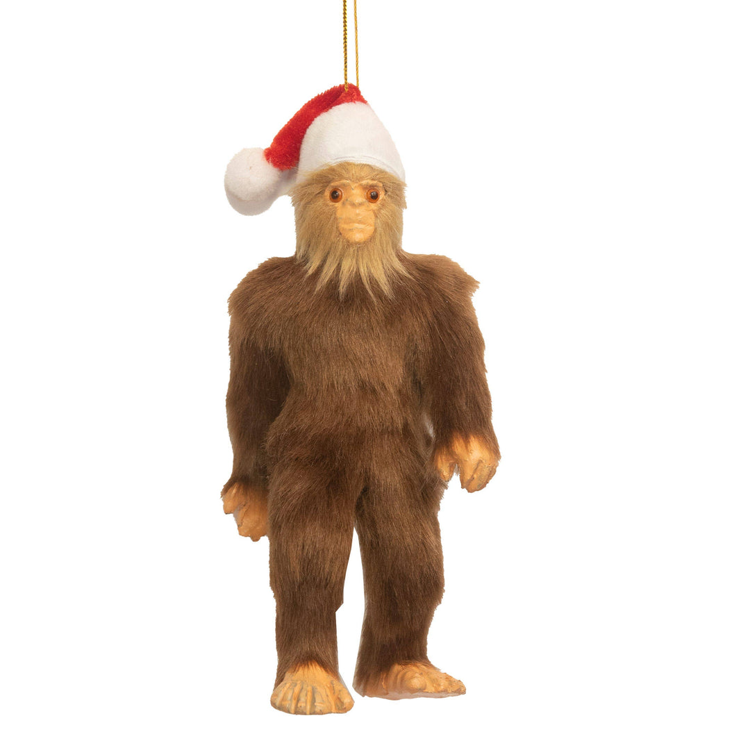 5.5"FURRY BIGFOOT W/SANTA HAT ORN
