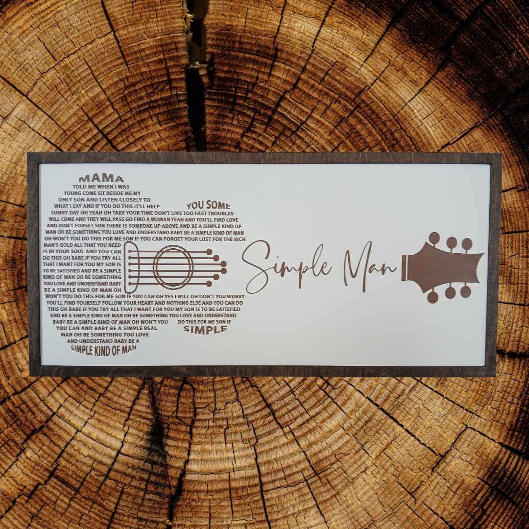 Lynyrd Skynyrd, Sign, gift for him, Bar, Unique, Simple Man