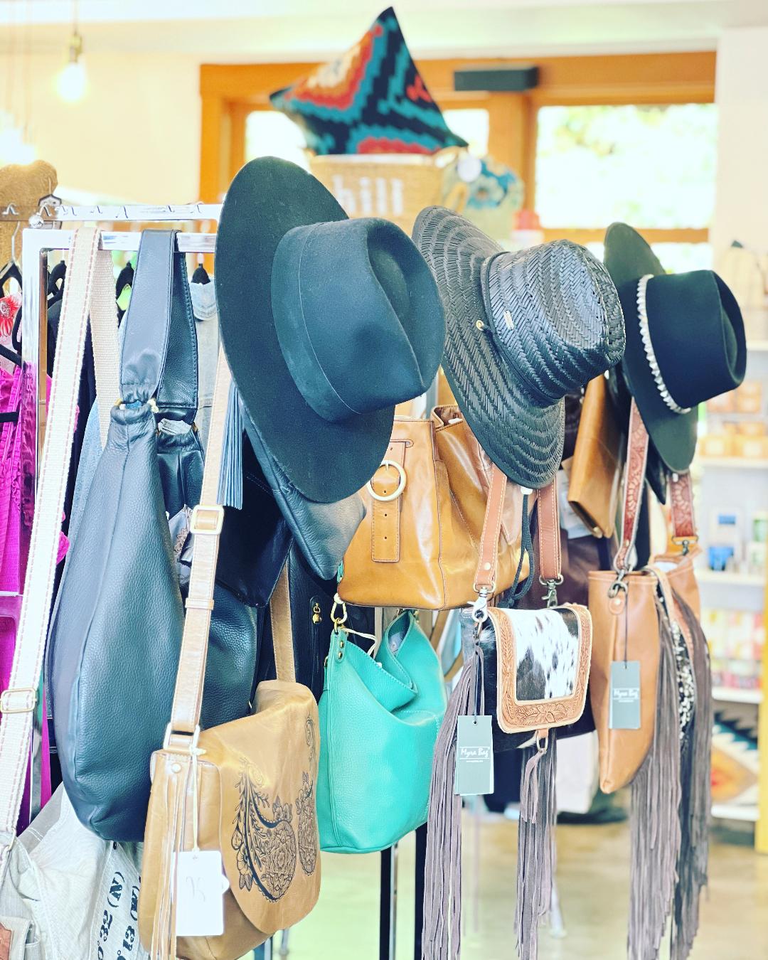 picture of hats and  handbags