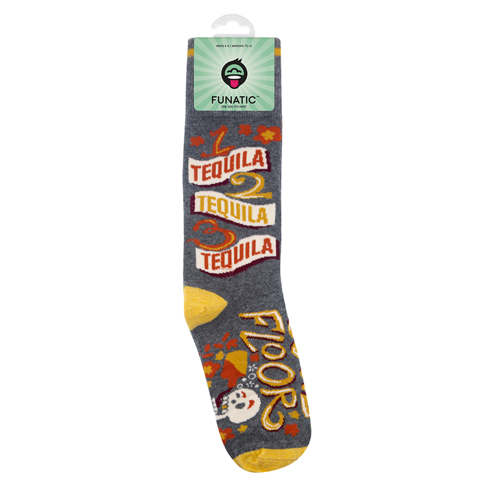 1 Tequila 2 Tequila 3 Tequila Floor Socks | Funny Socks