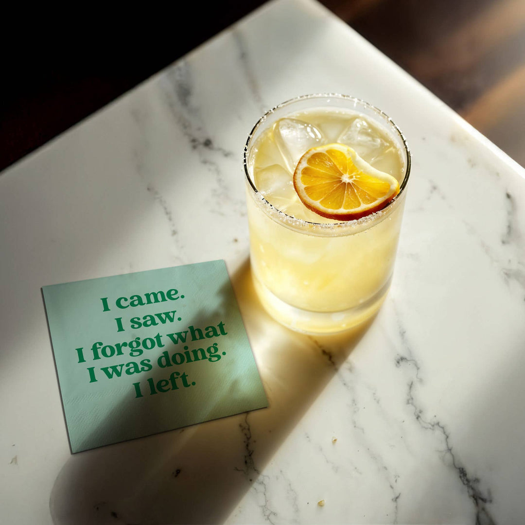 Funny Cocktail Napkins - I came.  I saw.