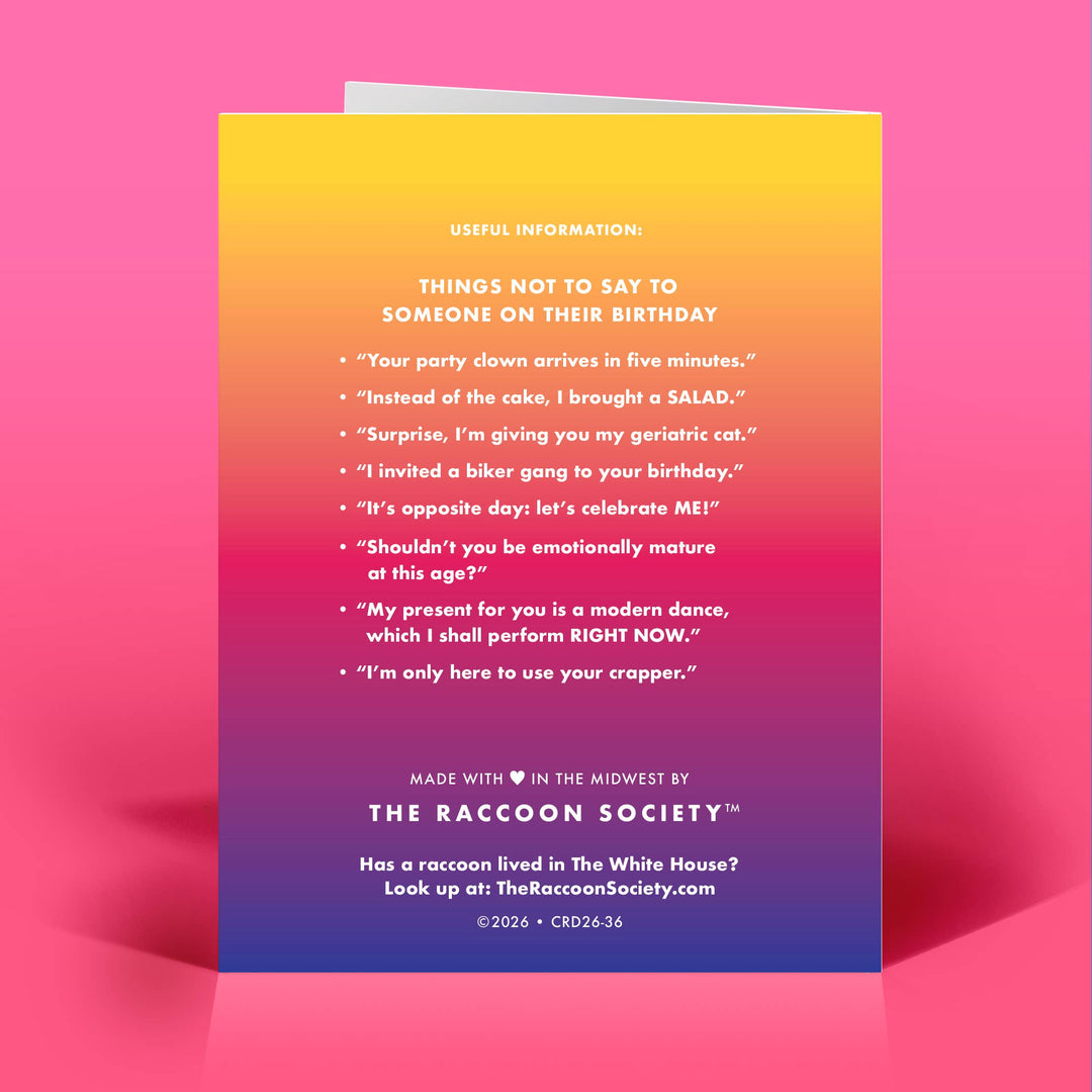 Funny Birthday Card – OUT OF THE WAY! – Sassy Humor