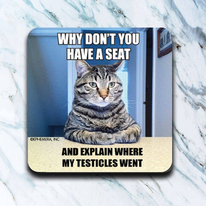Why Don't You Have A Seat Coaster