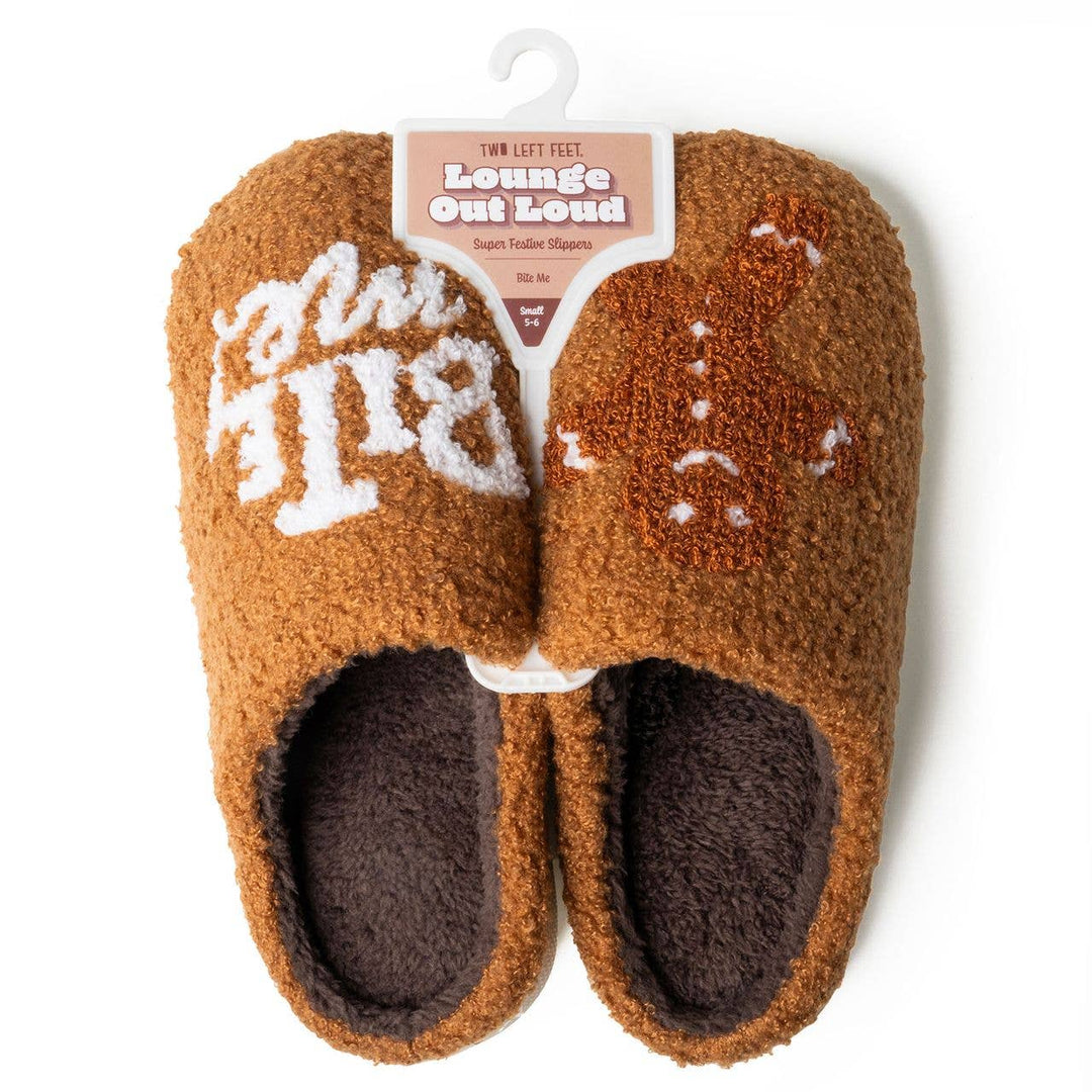 Two Left Feet Holiday Lounge Out Loud Comfy Slippers OS