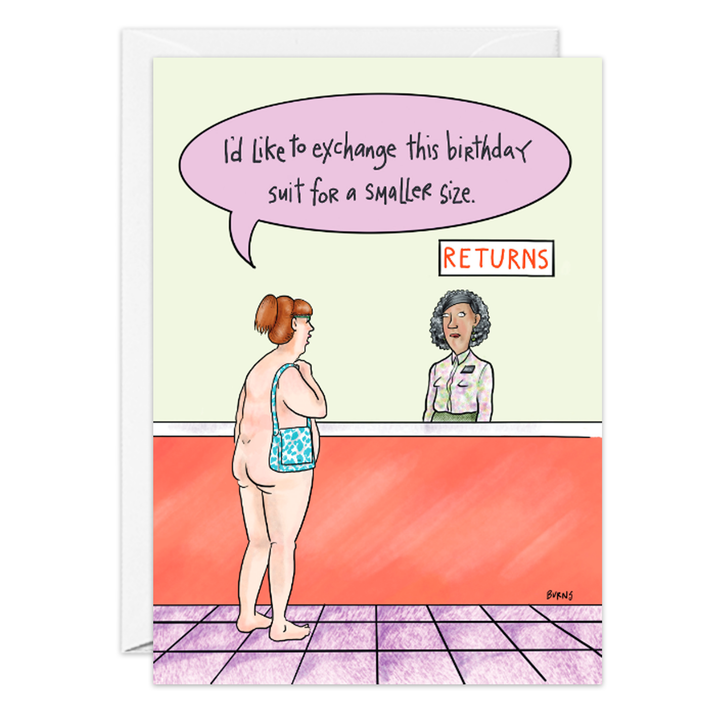 Birthday Suit Exchange Card - 9255