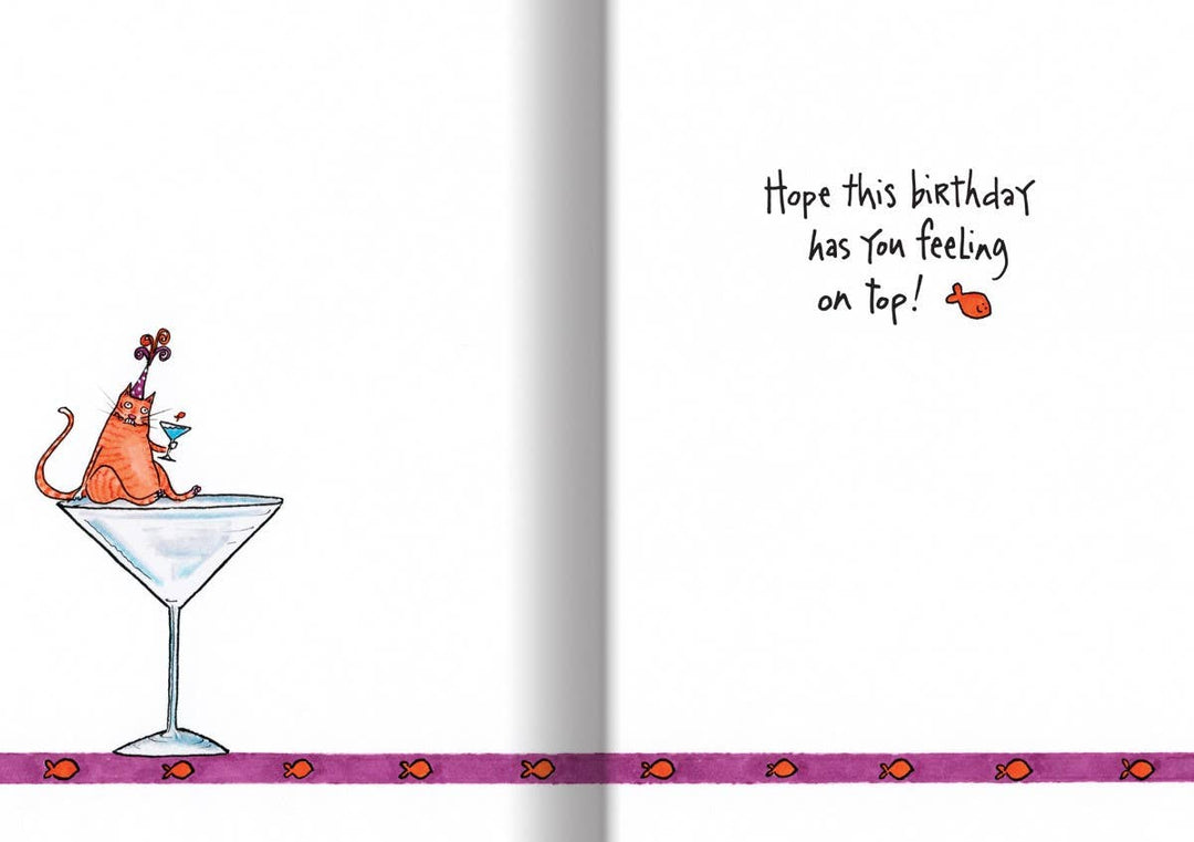 Counter Cat Birthday Card - 8245