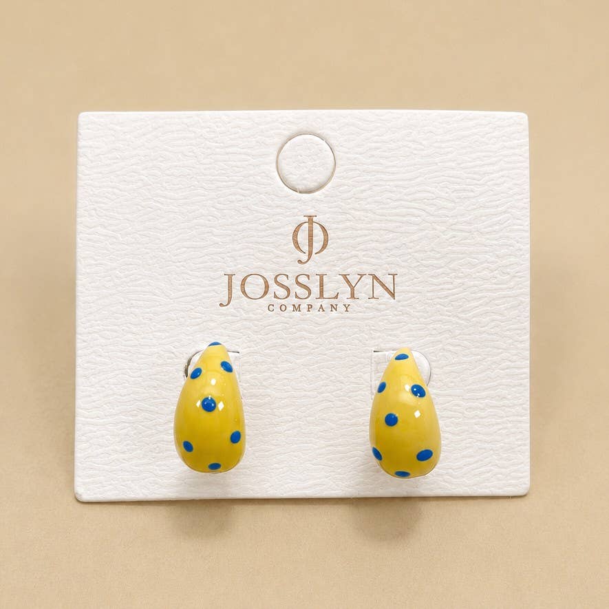 Butter Yellow Polkadot Earrings | 40E506