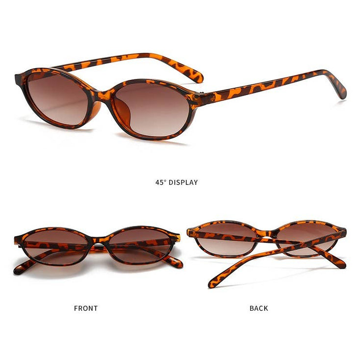 New Retro Oval Frame Small Frame Sunglasses