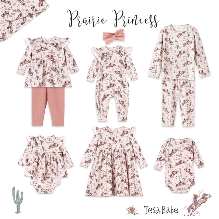 Prairie Princess Baby Girl Bamboo Western Zipper Romper