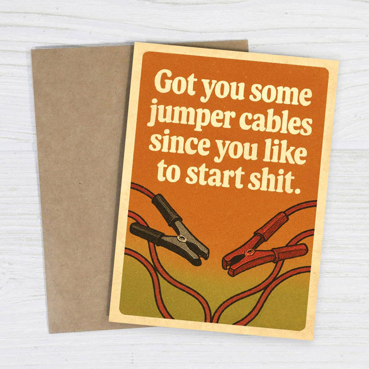 Jumper Cables Insult – Funny Friendship Card