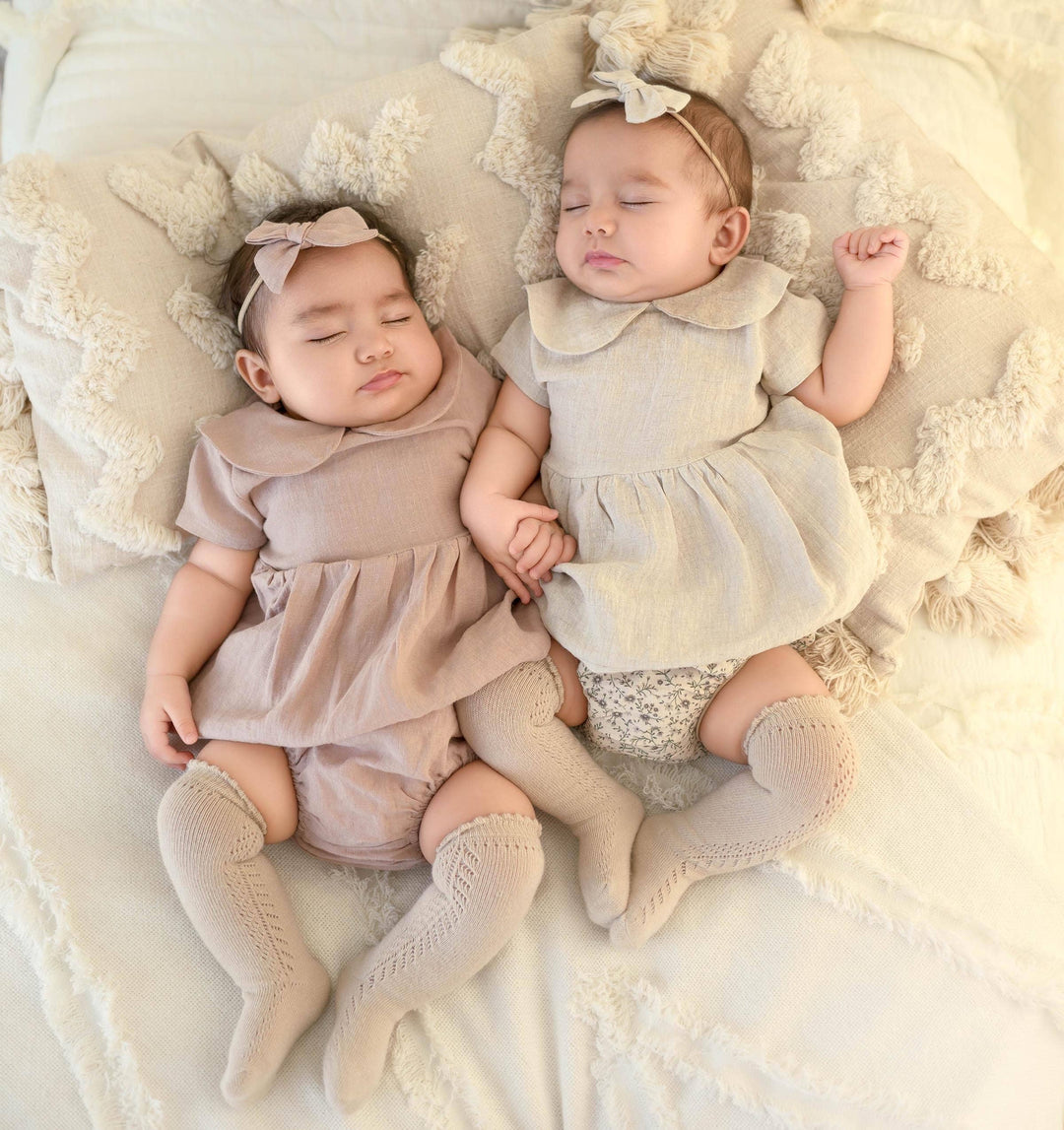 French Lace Knee High Baby Socks