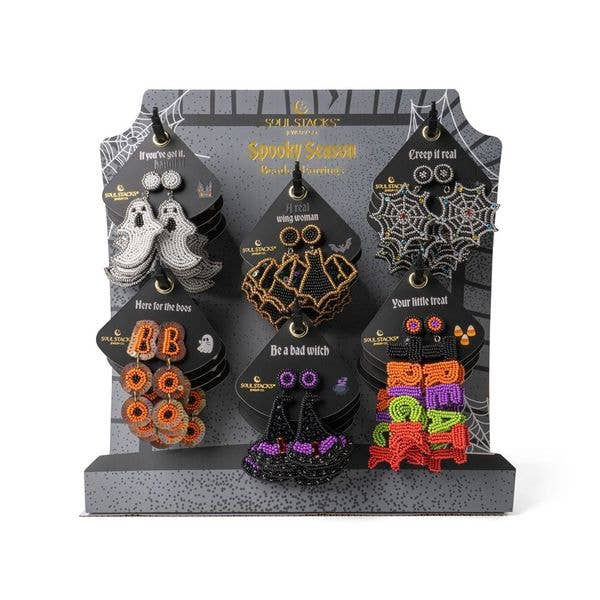Soul Stacks Halloween Spooky Season Beaded Earrings