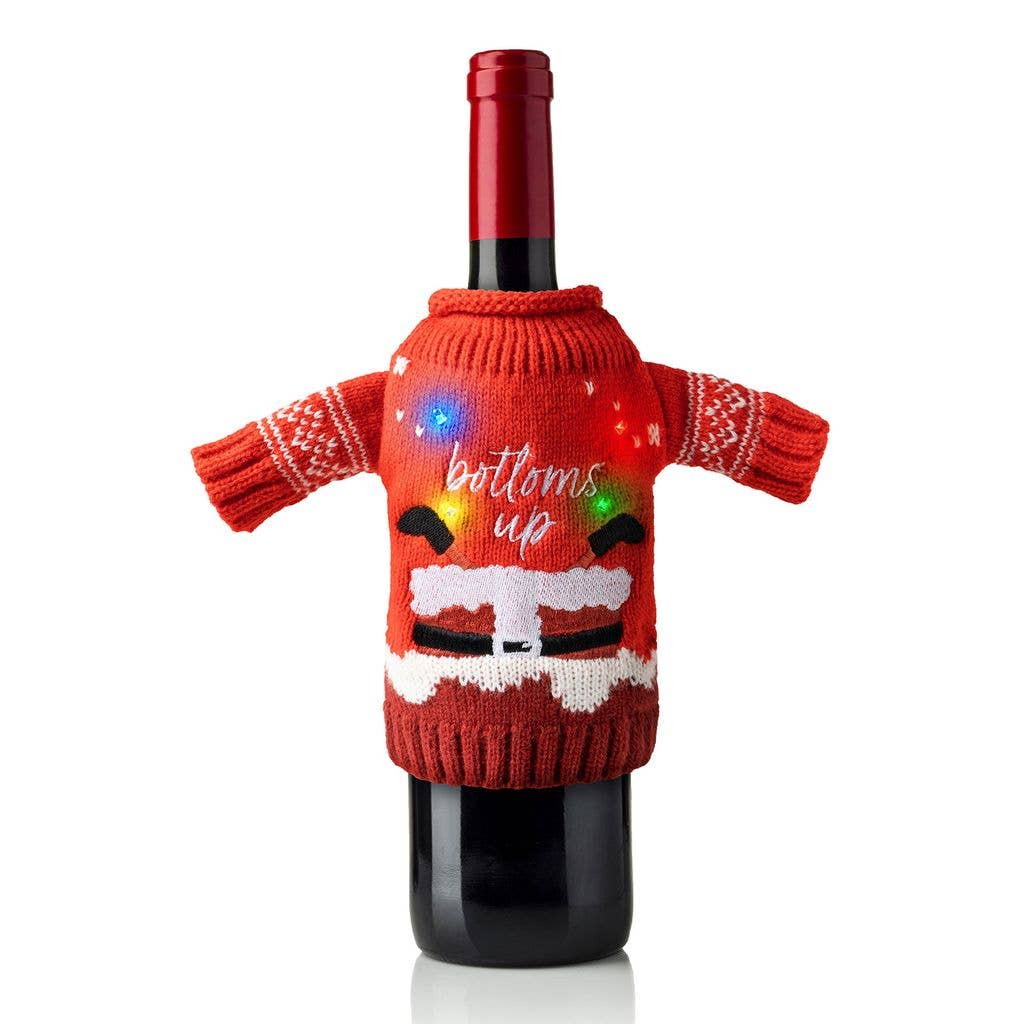 Uncle Bob’s Light-Up Wine & Bottle Sweater