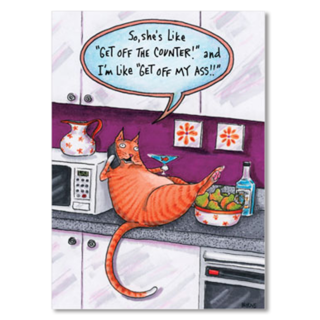 Counter Cat Birthday Card - 8245