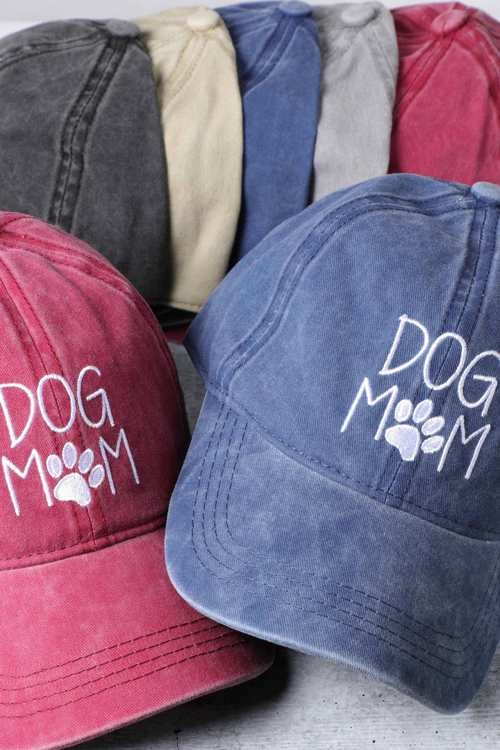 DOG MOM Embroidered Cotton Baseball Caps Dad Hat