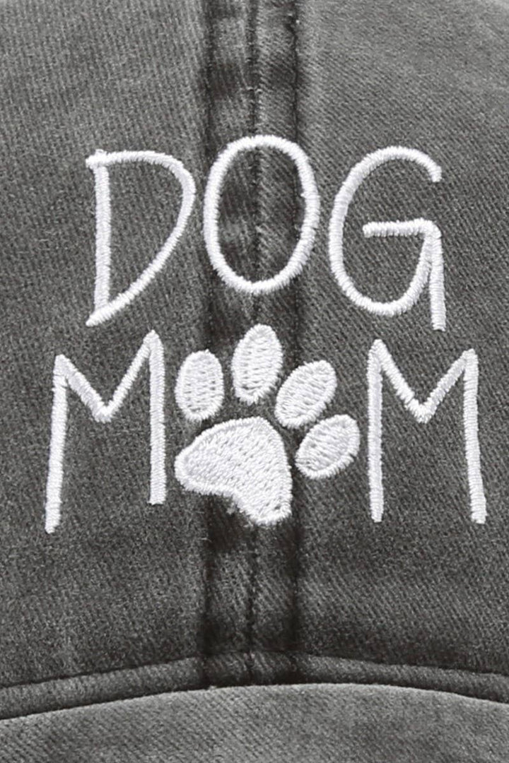 DOG MOM Embroidered Cotton Baseball Caps Dad Hat