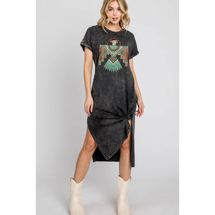 AZTEC ROAM MINERAL GRAPHIC DRESS