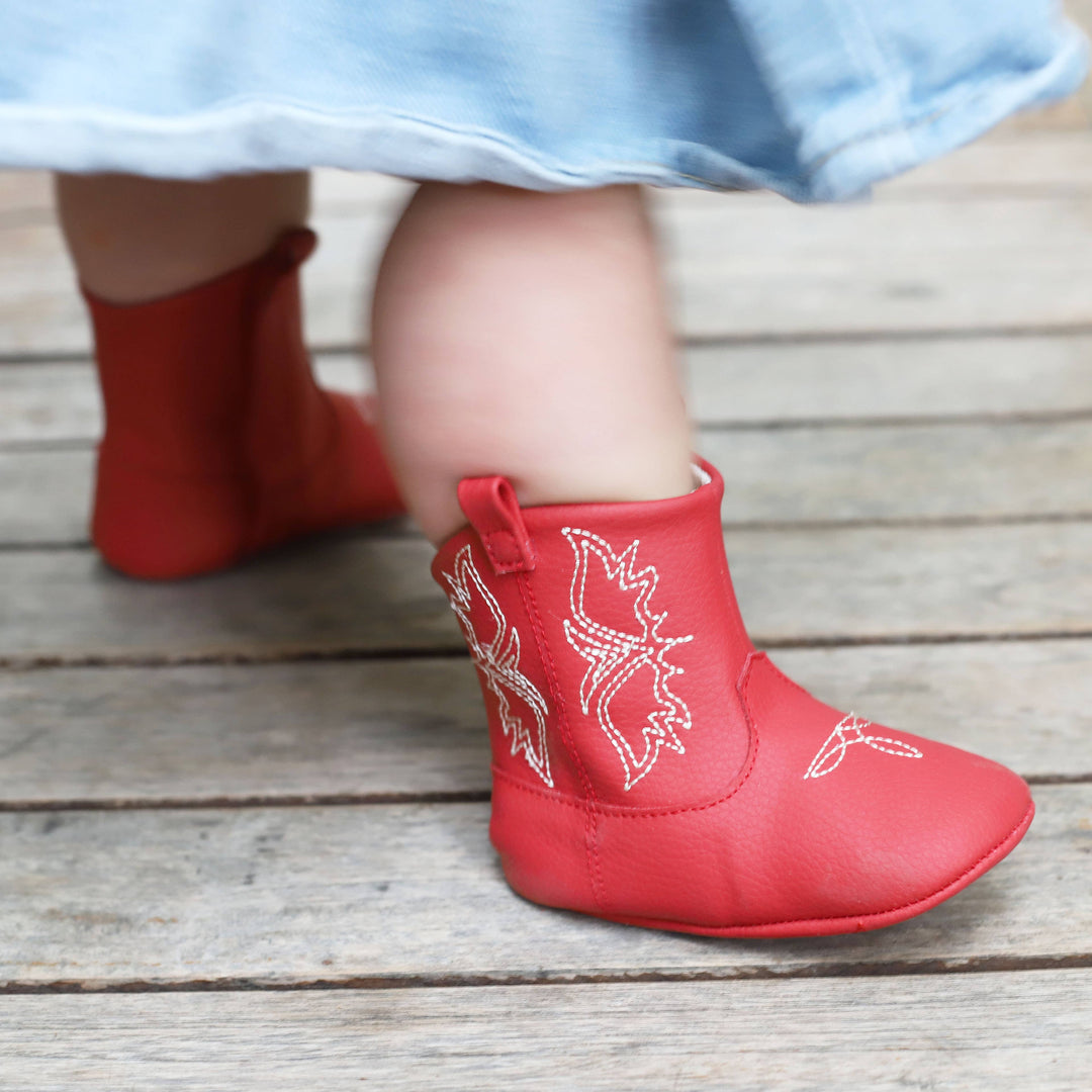 Eco Steps - Western Boot Cherry Red