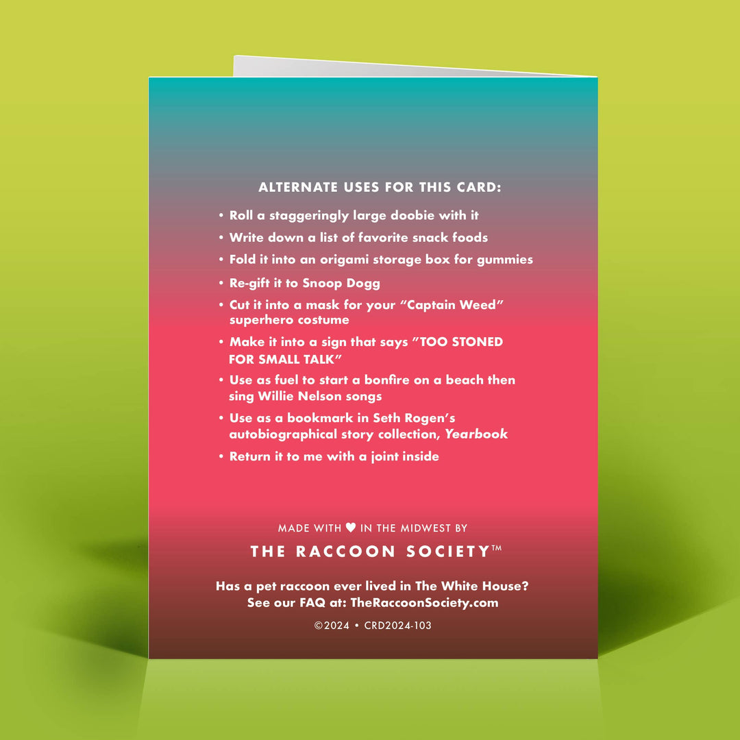 Weed Birthday Card