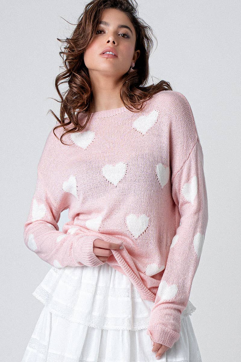 VALENTINE Heart Knit SWEATER