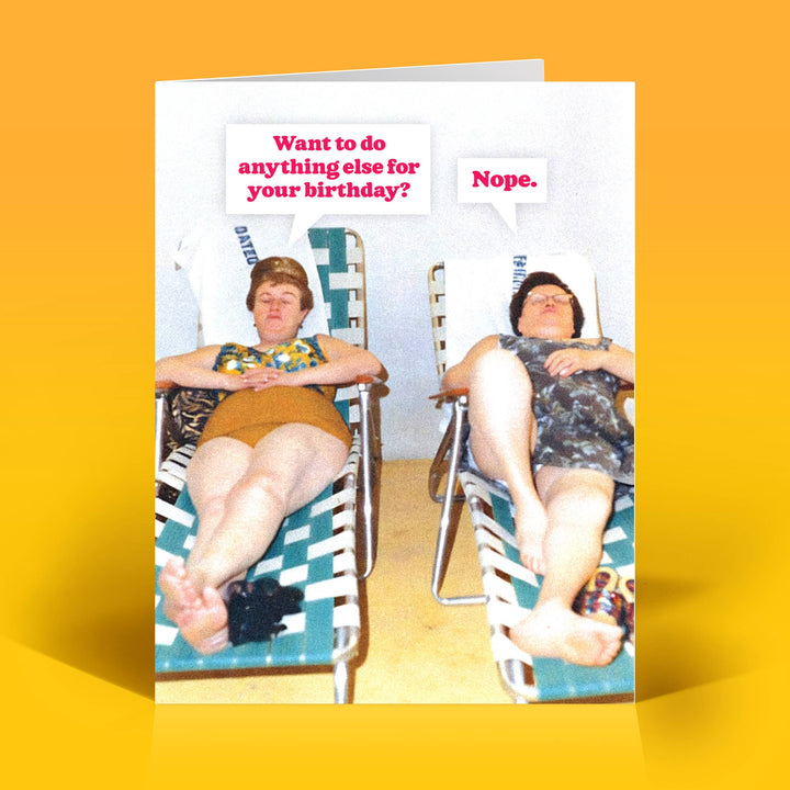 Funny Birthday Card – ANYTHING ELSE? – Vintage Sassy Humor