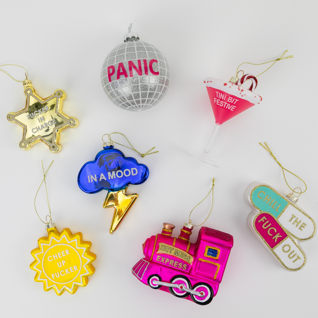 Fucker In Charge - Funny Glass Ornament, Holiday Gift