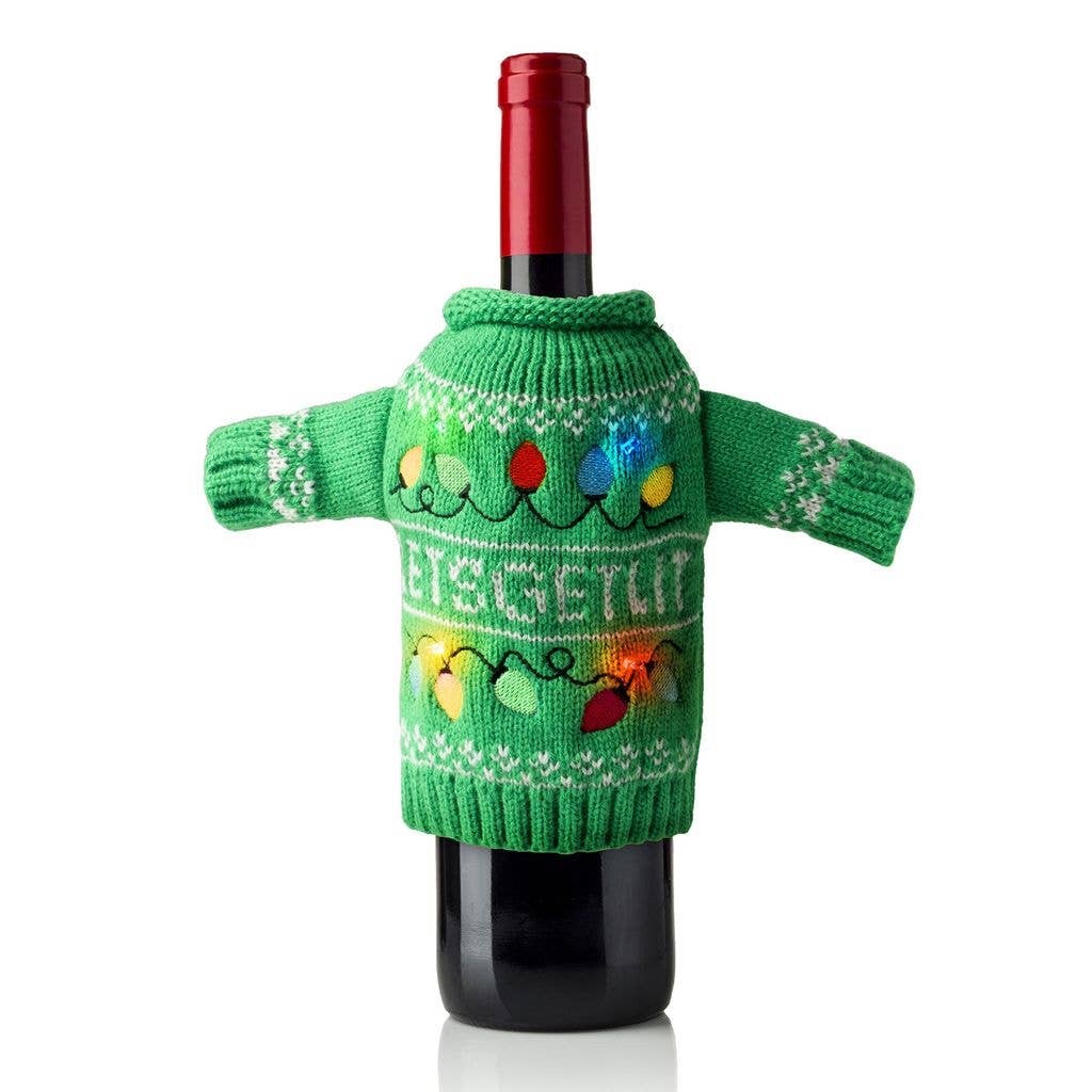 Uncle Bob’s Light-Up Wine & Bottle Sweater