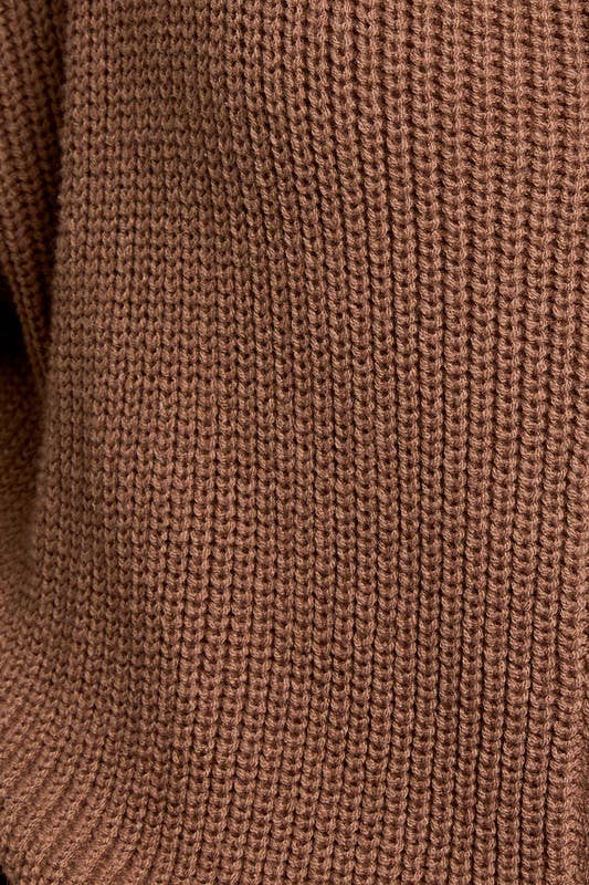 ZIP UP OVERSIZED SWEATER CARDIGAN
