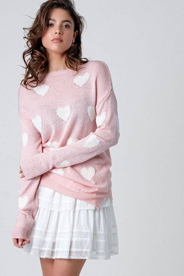 VALENTINE Heart Knit SWEATER