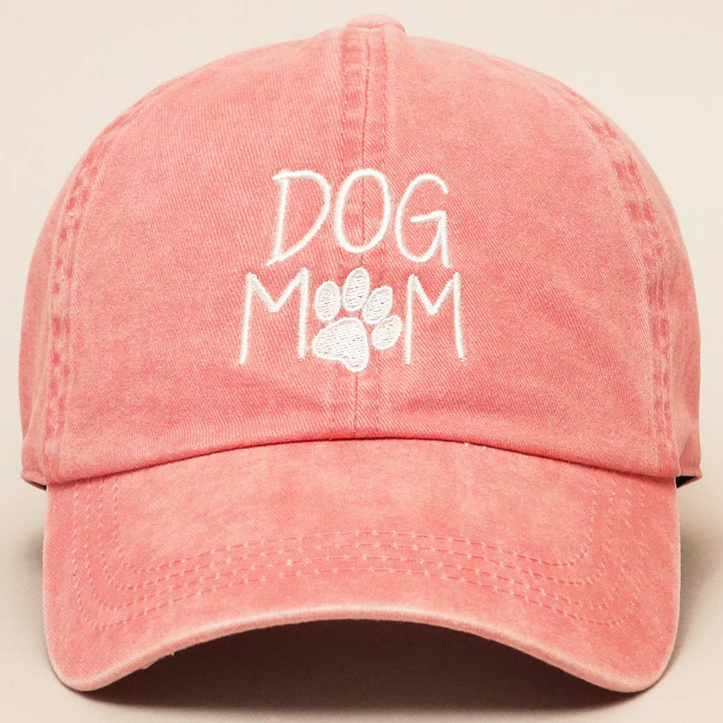 DOG MOM Embroidered Cotton Baseball Caps Dad Hat