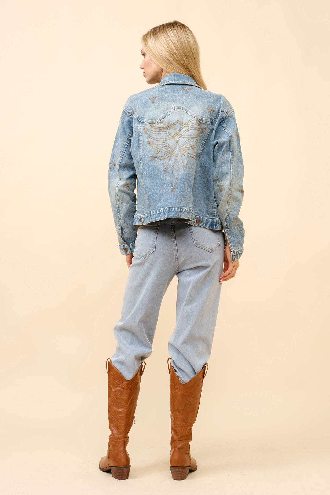 Boots Stitch Denim Trucker Jacket