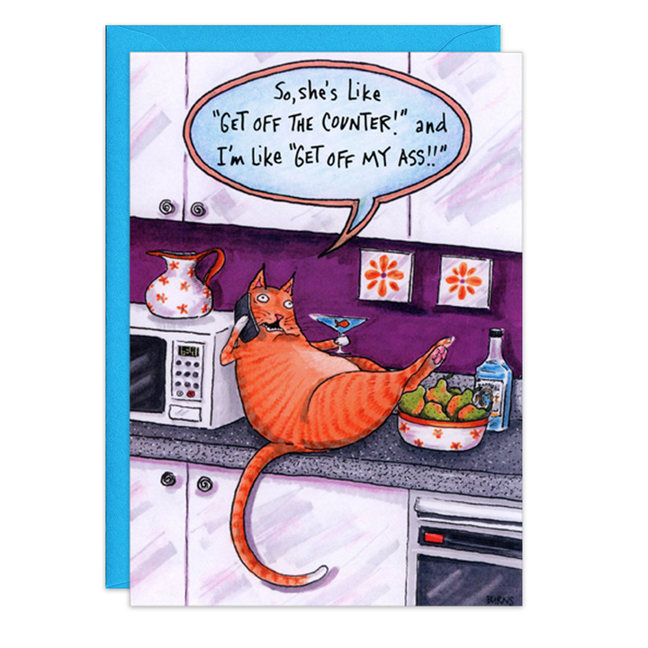 Counter Cat Birthday Card - 8245