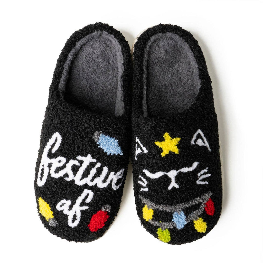 Two Left Feet Holiday Lounge Out Loud Comfy Slippers OS