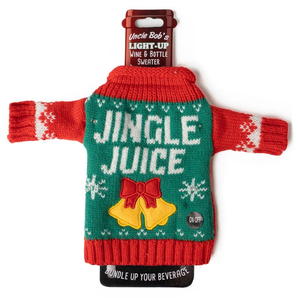 Uncle Bob’s Light-Up Wine & Bottle Sweater