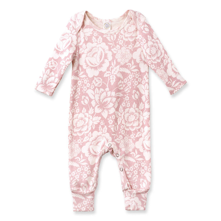 Baby Girl Vintage Rose Pink Cotton Romper