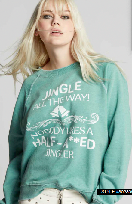 302809 - 930 Jingle All the Way Burn Out Sweatshirt