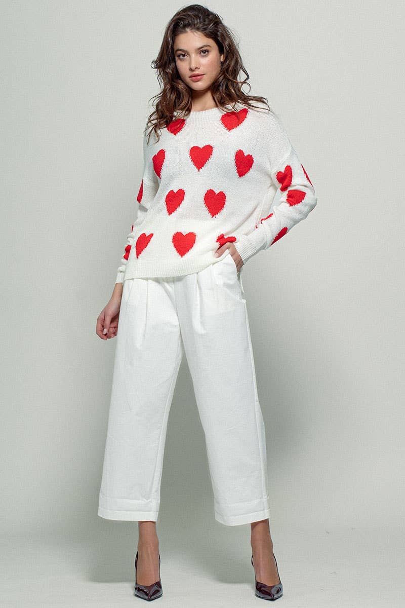 VALENTINE Heart Knit SWEATER