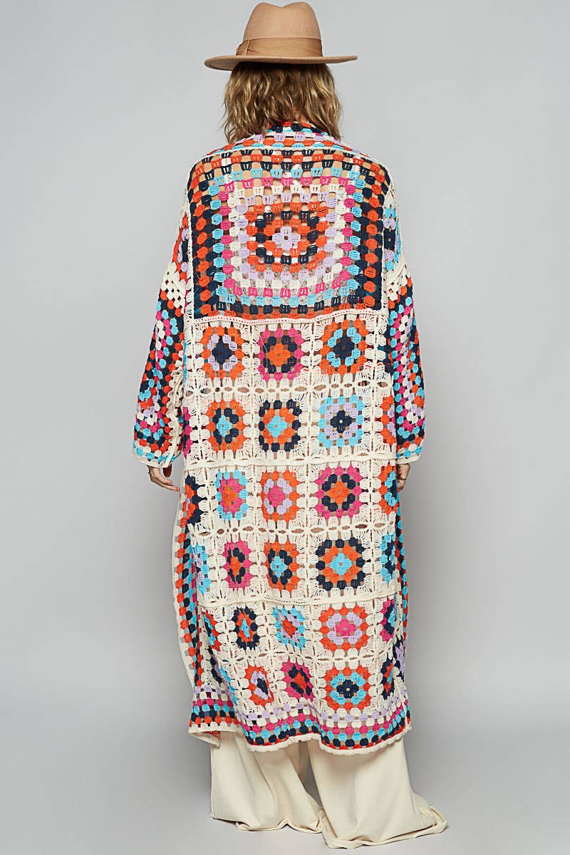 Long sleeve various colors crochet cardigan