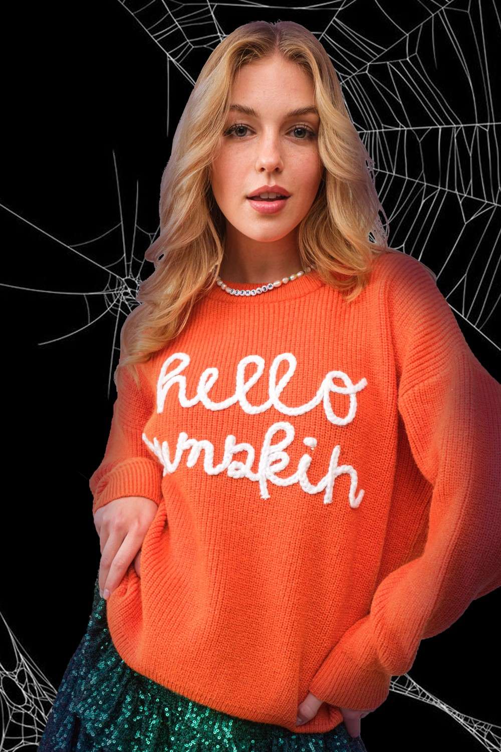 Hello Pumpkin Letter Verbiage Sweater