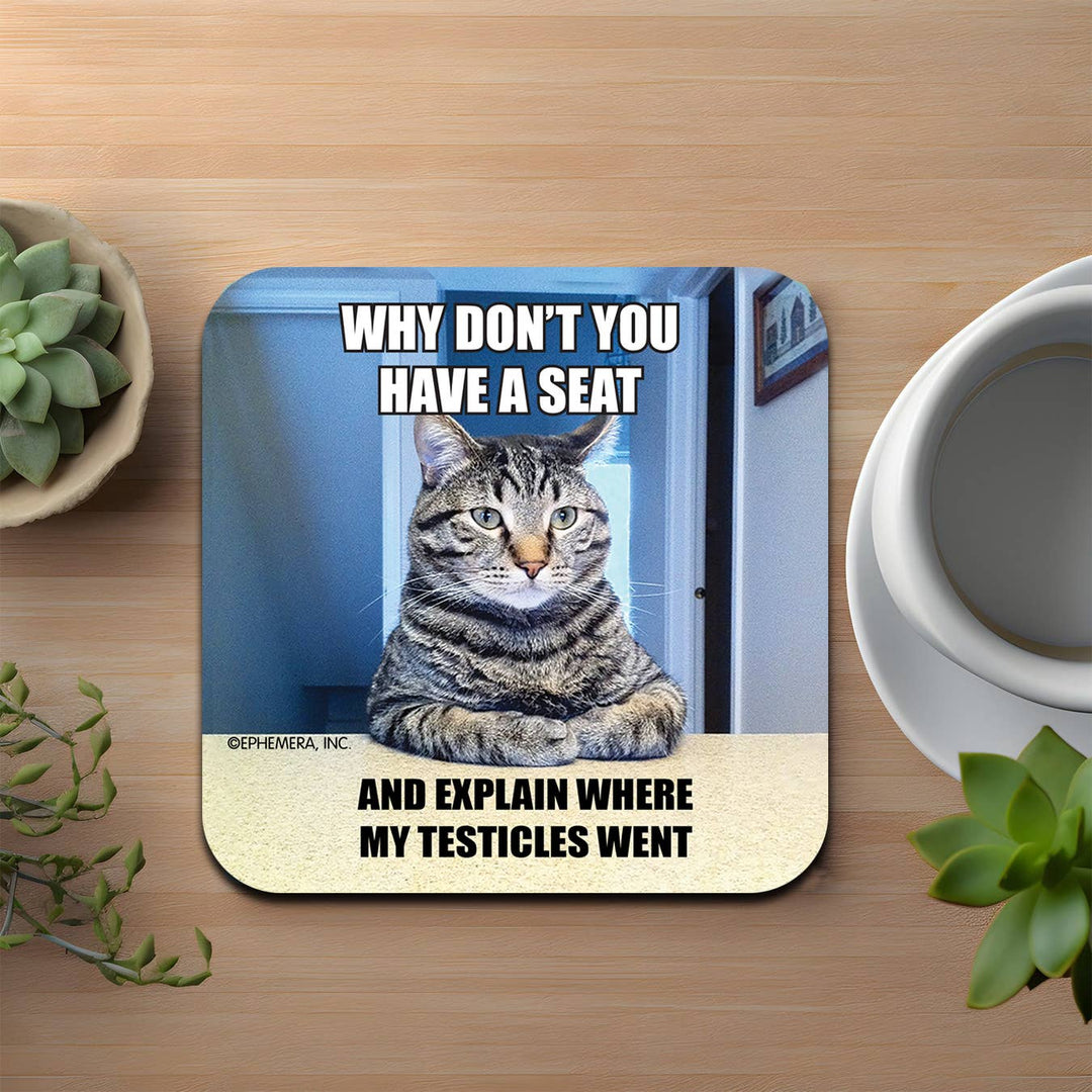 Why Don't You Have A Seat Coaster
