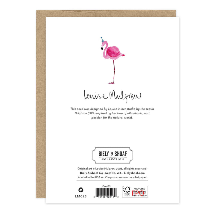 Not A Day Over Fabulous Flamingos Birthday Card