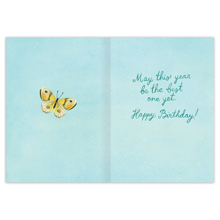 A Year of Wishes Book Stack Birthday Card