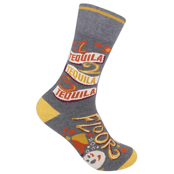 1 Tequila 2 Tequila 3 Tequila Floor Socks | Funny Socks