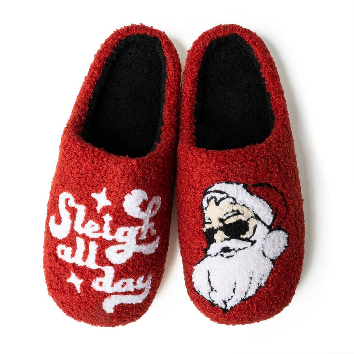 Two Left Feet Holiday Lounge Out Loud Comfy Slippers OS