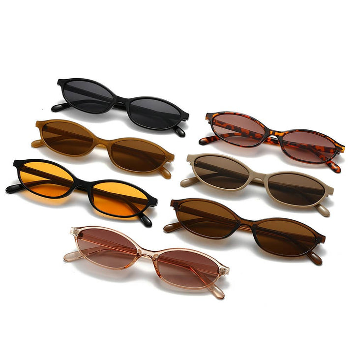 New Retro Oval Frame Small Frame Sunglasses